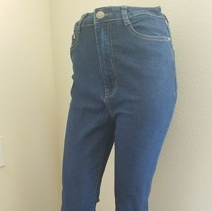 High waisted skinny jeans